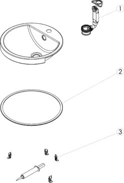 Alape Einbauwaschtisch HB.S450H 2900000000 Ø 45 Cm, Weiss, Mit Hahnloch Und Überlauf -Heimwerkzeuge Alape Einbauwaschtisch HB.S450H 2900000000 o 45 cm weiss mit Hahnloch und Ueberlauf 2