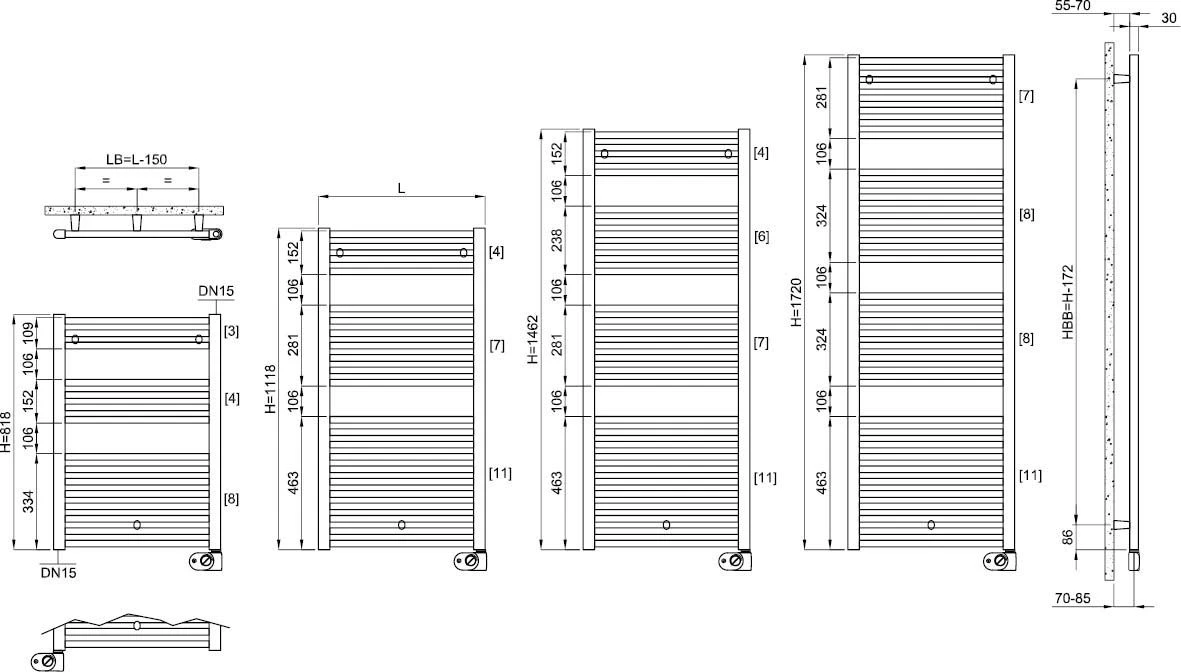 Bemm Ares Badheizkörper BEA11104801E06M 1118 X 480 Mm, 600 Watt 4 Bemm Ares Badheizkörper BEA11104801E06M 1118 X 480 Mm, 600 Watt – Bild 2
