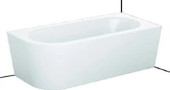 Bette BetteStarlet V Silhouette Badewanne 6690-287CELVK Starwhite, 175x80x42cm, Mit Schürze