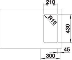 Blanco Andano 180-if Spüle 522951 22x44cm, Edelstahl Seidenglanz, IF-Flachrand -Heimwerkzeuge Blanco Andano 180 if Spuele 522951 22x44cm Edelstahl Seidenglanz IF Flachrand 3