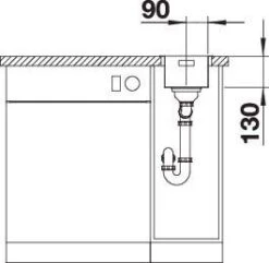 Blanco Andano 180-if Spüle 522951 22x44cm, Edelstahl Seidenglanz, IF-Flachrand -Heimwerkzeuge Blanco Andano 180 if Spuele 522951 22x44cm Edelstahl Seidenglanz IF Flachrand 4