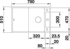 Blanco Axia III 45 S Spüle 523180 78x47cm, PuraDur Tartufo, Reversibel, Mit Holzschneidbrett -Heimwerkzeuge Blanco Axia III 45 S Spuele 523180 78x47cm PuraDur tartufo reversibel mit Holzschneidbrett 4