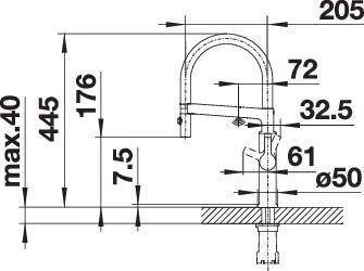 Blanco Solenta-s Küchenarmatur 523127 Hebel Links, Edelstahl Finish UltraResist 9 Blanco Solenta-s Küchenarmatur 523127 Hebel Links, Edelstahl Finish UltraResist – Bild 7