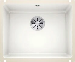 Blanco Subline 500-u Spüle 523733 54,3x45,6cm, PuraPlus Kristallweiß Glänzend, Für Unterbau