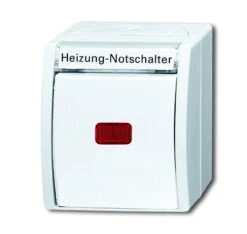 Universal Busch Jaeger Heizung Notschalter 2601/6 SKWNH-54 Alpinweiß Ocean Aufputz Wechselschalter