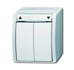 Universal Busch Jaeger Jalousieschalter 2601/4 W-54 Alpinweiß Ocean Aufputz
