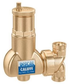 Caleffi Discal Mikroblasenabscheider 551705 3/4" IG, Messing-Gehäuse, Für Horizontale Und Vertikale Rohrleitungen