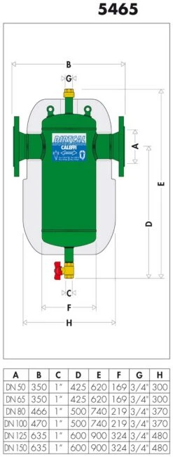 Caleffi DiscalDirt Mikroblasen-Schlammabscheider 546122 DN 125, Stahl-Gehäuse, Flanschanschlüsse, Mit Isolierung -Heimwerkzeuge Caleffi DiscalDirt Mikroblasen Schlammabscheider 546122 DN 125 Stahl Gehaeuse Flanschanschluesse mit Isolierung 1