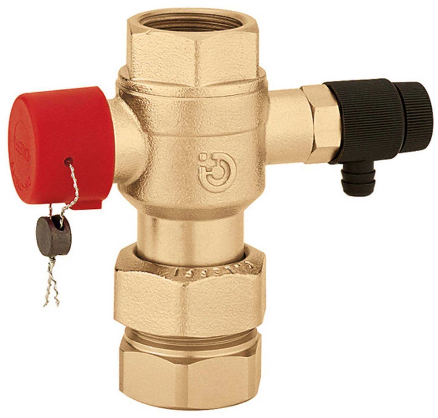 Caleffi Kappenventil 558070 1 1/4", Mit Entleerung, Für Ausdehnungsgefäße 3 Caleffi Kappenventil 558070 1 1/4", Mit Entleerung, Für Ausdehnungsgefäße