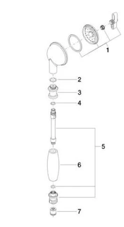 Dornbracht Madison Handbrause 28002970-080010 Metall, Porzellangriff Weiß, Platin -Heimwerkzeuge Dornbracht Madison Handbrause 28002970 080010 Metall Porzellangriff weiss platin 2