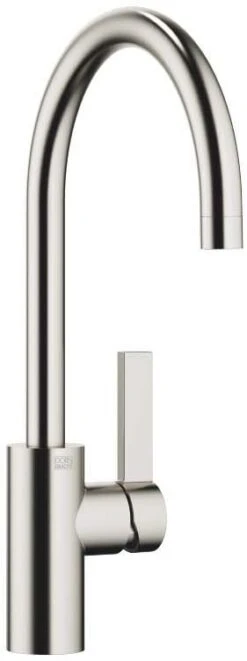 Dornbracht Tara Ultra Spültisch-Einhebelmischer 33800875-06 Griff Rechts, Ausladung 200 Mm, Platin Matt