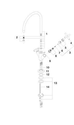 Dornbracht Tara. Spültisch-Zweigriff-Armatur 22815892-06 Ausladung 235 Mm, Platin Matt 5 Dornbracht Tara. Spültisch-Zweigriff-Armatur 22815892-06 Ausladung 235 Mm, Platin Matt – Bild 3
