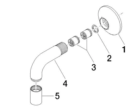 Dornbracht Vaia Wandanschlussbogen 28450809-06 3/8", Mit Rückflussverhinderer, Platin Matt 4 Dornbracht Vaia Wandanschlussbogen 28450809-06 3/8", Mit Rückflussverhinderer, Platin Matt – Bild 2