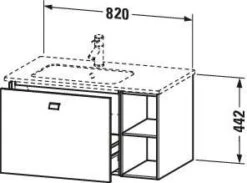 Duravit Brioso Waschtischunterbau BR401201818 820x479mm, Weiß Matt, Regal Links -Heimwerkzeuge Duravit Brioso Waschtischunterbau BR401201818 820x479mm Weiss Matt Regal links 4