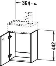 Duravit Brioso Waschtischunterbau BR4049R1818 364x239mm, Weiß Matt, Tür Rechts 5 Duravit Brioso Waschtischunterbau BR4049R1818 364x239mm, Weiß Matt, Tür Rechts – Bild 3