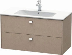 Duravit Brioso Waschtischunterbau BR410301075 1020x553 Mm, Leinen, 2 Auszüge, Griff Chrom