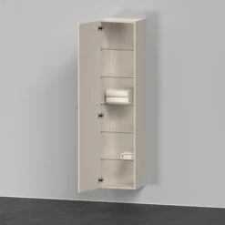 Duravit D-Neo Hochschrank DE1328L9191 40 X 36 Cm, Taupe Matt, 1 Türe, Links, 5 Glasfachböden -Heimwerkzeuge Duravit D Neo Hochschrank DE1328L9191 40 x 36 cm Taupe Matt 1 Tuere links 5 Glasfachboeden 2