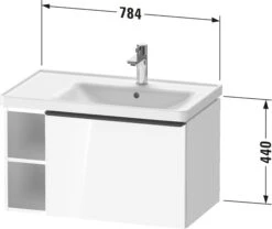 Duravit D-Neo Waschtisch-Unterschrank DE425702121 78,4 X 45,2 Cm, Nussbaum Dunkel, Wandhängend, 1 Auszug, Regalelement Seitlich -Heimwerkzeuge Duravit D Neo Waschtisch Unterschrank DE425702121 784 x 452 cm Nussbaum Dunkel wandhaengend 1 Auszug Regalelement seitlich 5