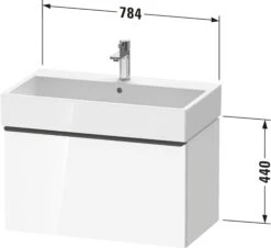 Duravit D-Neo Waschtisch-Unterschrank DE427301818 78,4 X 44,2 Cm, Weiß Matt, Wandhängend, 1 Auszug -Heimwerkzeuge Duravit D Neo Waschtisch Unterschrank DE427301818 784 x 442 cm Weiss Matt wandhaengend 1 Auszug 5