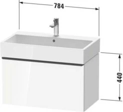 Duravit D-Neo Waschtisch-Unterschrank DE427301818 78,4 X 44,2 Cm, Weiß Matt, Wandhängend, 1 Auszug -Heimwerkzeuge Duravit D Neo Waschtisch Unterschrank DE427301818 784 x 442 cm Weiss Matt wandhaengend 1 Auszug 6