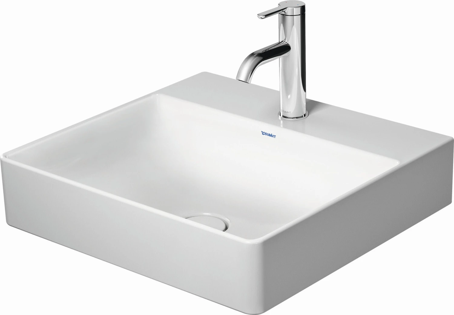 Duravit DuraSquare Möbel-Waschtisch 23535000441 50 X 47 Cm, Ohne Überlauf, Mit Hahnlochbank, 3 Hahnlöcher, Weiß WonderGliss 4 Duravit DuraSquare Möbel-Waschtisch 23535000441 50 X 47 Cm, Ohne Überlauf, Mit Hahnlochbank, 3 Hahnlöcher, Weiß WonderGliss – Bild 2