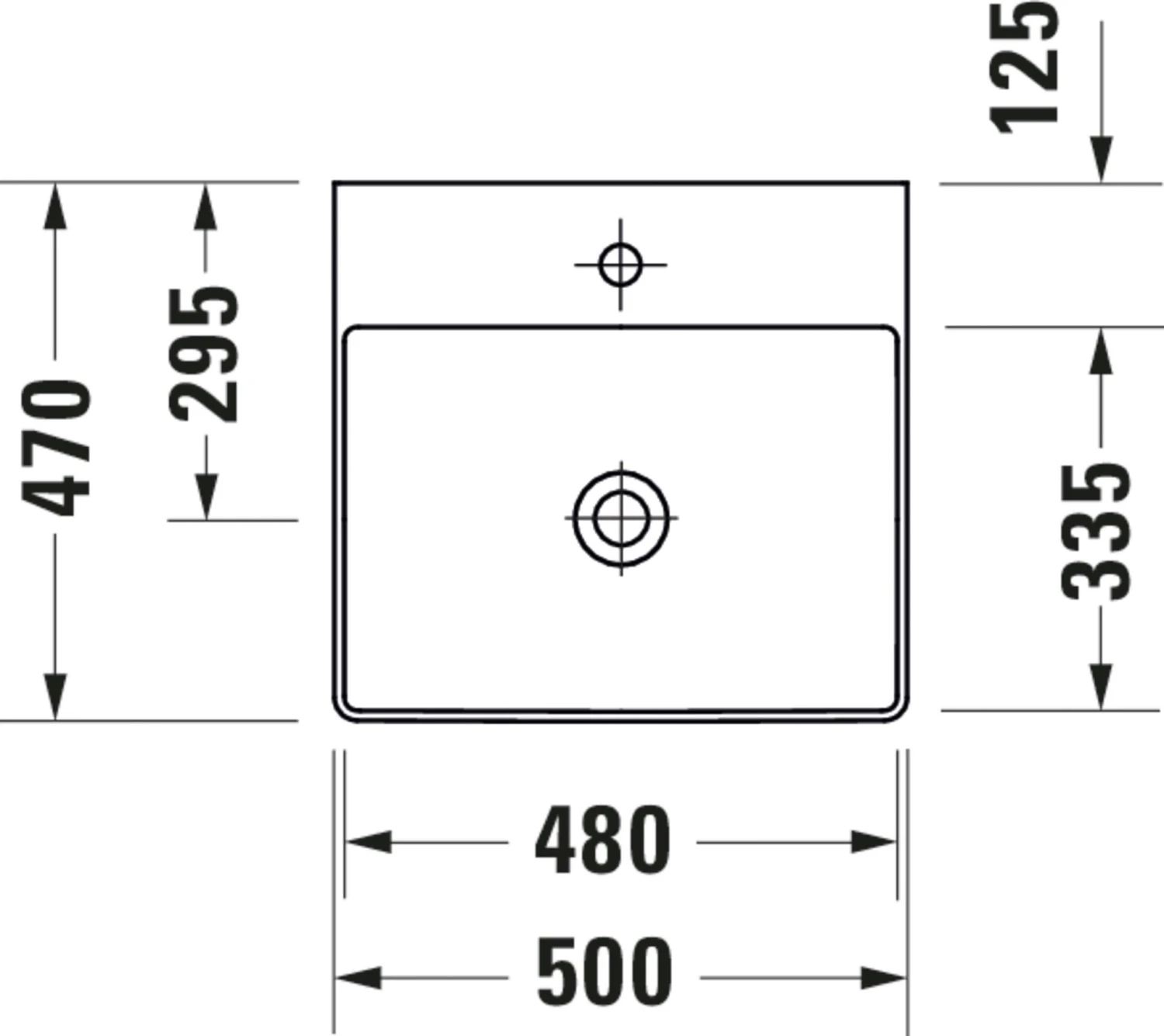 Duravit DuraSquare Möbel-Waschtisch 23535000441 50 X 47 Cm, Ohne Überlauf, Mit Hahnlochbank, 3 Hahnlöcher, Weiß WonderGliss 5 Duravit DuraSquare Möbel-Waschtisch 23535000441 50 X 47 Cm, Ohne Überlauf, Mit Hahnlochbank, 3 Hahnlöcher, Weiß WonderGliss – Bild 3