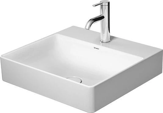 Duravit DuraSquare Möbel-Waschtisch 23535000441 50 X 47 Cm, Ohne Überlauf, Mit Hahnlochbank, 3 Hahnlöcher, Weiß WonderGliss 3 Duravit DuraSquare Möbel-Waschtisch 23535000441 50 X 47 Cm, Ohne Überlauf, Mit Hahnlochbank, 3 Hahnlöcher, Weiß WonderGliss