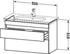 Duravit DuraStyle Waschtisch-Unterschrank DS648209191 93 X 44,8 Cm, Taupe, 2 Schubkästen, Wandhängend -Heimwerkzeuge Duravit DuraStyle Waschtisch Unterschrank DS648209191 93 x 448 cm taupe 2 Schubkaesten wandhaengend 2