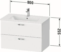 Duravit XBase Waschtisch-Unterschrank XB612105252 80x55,2x47,5cm, Europäische Eiche, 2 Schubkästen -Heimwerkzeuge Duravit XBase Waschtisch Unterschrank XB612105252 80x552x475cm europaeische Eiche 2 Schubkaesten 2