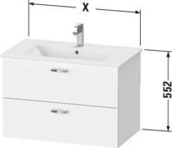 Duravit XBase Waschtisch-Unterschrank XB612105252 80x55,2x47,5cm, Europäische Eiche, 2 Schubkästen -Heimwerkzeuge Duravit XBase Waschtisch Unterschrank XB612105252 80x552x475cm europaeische Eiche 2 Schubkaesten 3