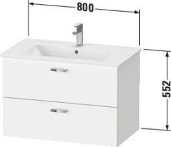 Duravit XBase Waschtisch-Unterschrank XB612105252 80x55,2x47,5cm, Europäische Eiche, 2 Schubkästen -Heimwerkzeuge Duravit XBase Waschtisch Unterschrank XB612105252 80x552x475cm europaeische Eiche 2 Schubkaesten 4