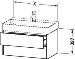 Duravit XSquare Waschtisch-Unterschrank XS416109797 58,4x39,7x46cm, 2 Schubkästen, Lichtblau Seidenmatt -Heimwerkzeuge Duravit XSquare Waschtisch Unterschrank XS416109797 584x397x46cm 2 Schubkaesten Lichtblau seidenmatt 3