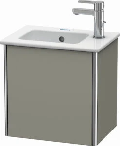 Duravit XSquare Waschtisch-Unterschrank XS4170L9292 58,4x49,1x39cm, Tür Links, Steingrau Seidenmatt