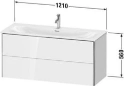 Duravit XSquare Waschtisch-Unterschrank XS432608585 121x56x47,8cm, Weiß Hochglanz, 2 Schubkästen -Heimwerkzeuge Duravit XSquare Waschtisch Unterschrank XS432608585 121x56x478cm weiss hochglanz 2 Schubkaesten 2