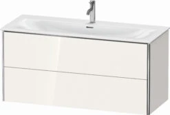 Duravit XSquare Waschtisch-Unterschrank XS432608585 121x56x47,8cm, Weiß Hochglanz, 2 Schubkästen