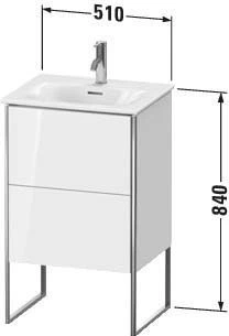 Duravit XSquare Waschtisch-Unterschrank XS452101818 51x84x41,8cm, 2 Auszüge, Weiß Matt 5 Duravit XSquare Waschtisch-Unterschrank XS452101818 51x84x41,8cm, 2 Auszüge, Weiß Matt – Bild 3