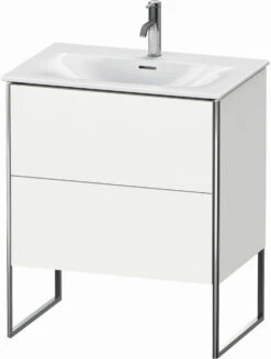 Duravit XSquare Waschtisch-Unterschrank XS452301818 71x84x47,8cm, Weiß Matt, 2 Auszüge