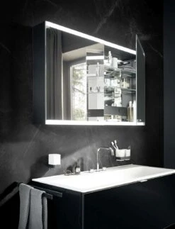 Emco Asis Evo Aufputz-Lichtspiegelschrank 939713306 1200 X 700 Mm, 2-türig, Schwarz, Mit Lightsystem, Ohne Spiegelheizung -Heimwerkzeuge Emco Asis Evo Aufputz Lichtspiegelschrank 939713306 1200 x 700 mm 2 tuerig schwarz mit lightsystem ohne Spiegelheizung 6