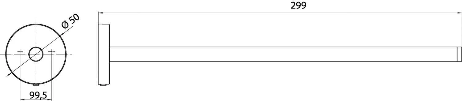 Emco Round Handtuchhalter 435013330 300 Mm, 1-armig, Starr, Schwarz 4 Emco Round Handtuchhalter 435013330 300 Mm, 1-armig, Starr, Schwarz – Bild 2