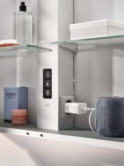 Emco Pure 2 Style Aufputz-Lichtspiegelschrank 979705303 800x721mm, Mit LED-Aufsatzleuchte, 2-türig, Aluminium -Heimwerkzeuge Emco pure 2 Style Aufputz Lichtspiegelschrank 979705303 800x721mm mit LED Aufsatzleuchte 2 tuerig Aluminium 3