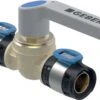 Geberit FlowFit Kugelhahn 619850001 Ø 16 Mm, 12,3 Cm, Mit Betätigungshebel
