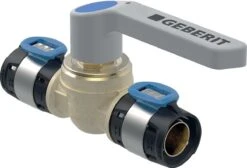 Geberit FlowFit Kugelhahn 619850001 Ø 16 Mm, 12,3 Cm, Mit Betätigungshebel