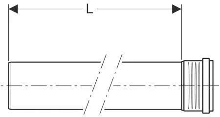 Geberit Silent PP Rohr 390200141 DN 50, 150 Mm, Mit Muffe, Schalloptimiert 4 Geberit Silent PP Rohr 390200141 DN 50, 150 Mm, Mit Muffe, Schalloptimiert – Bild 2