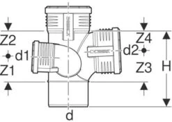 Geberit Silent PP Schachtbogenabzweig 390463141 DN 90/75/90, 87,5Grad, Rechts, Schalloptimiert -Heimwerkzeuge Geberit Silent PP Schachtbogenabzweig 390463141 DN 90 75 90 875Grad rechts schalloptimiert 2
