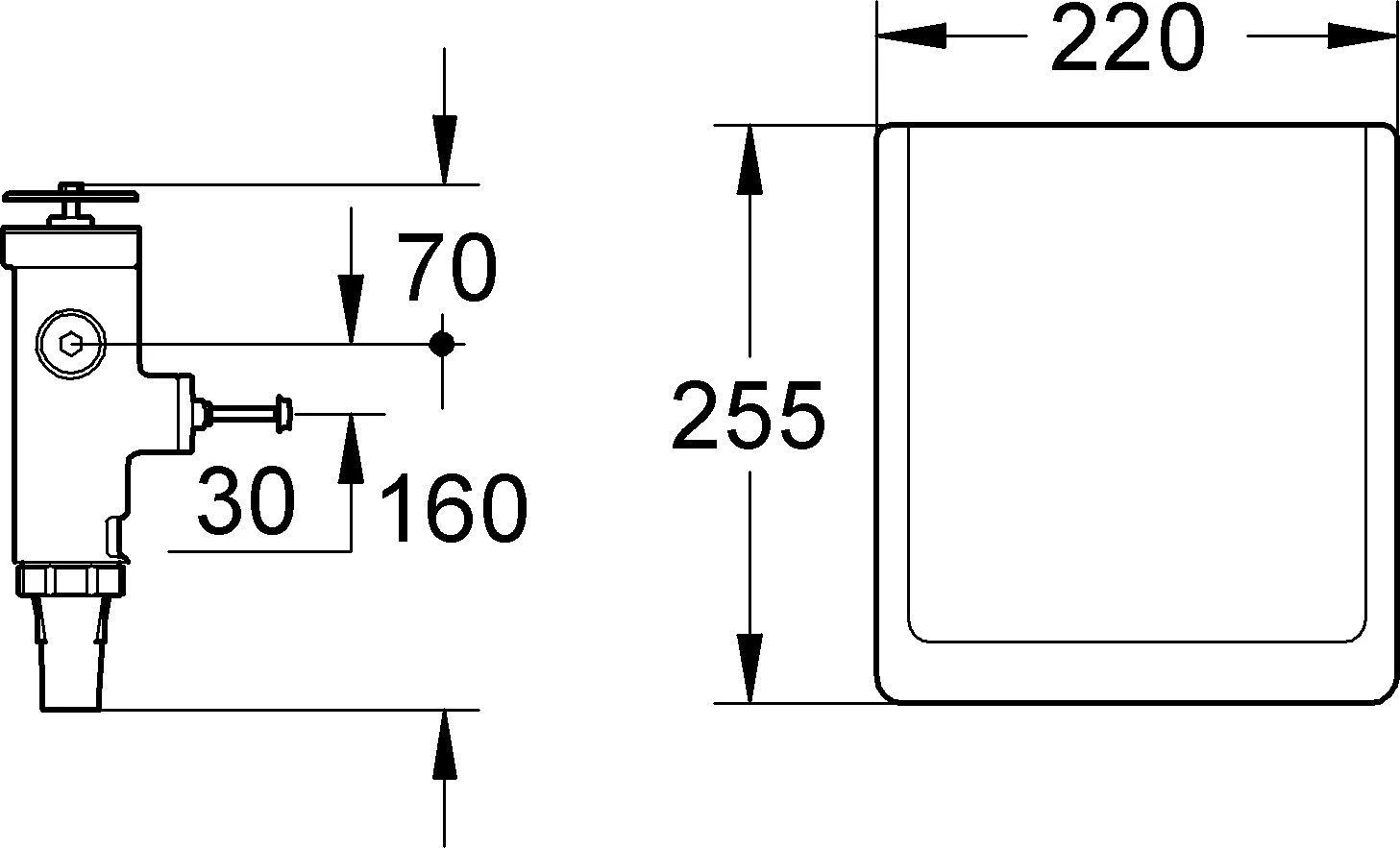 Grohe Austausch WC-Druckspüler 42901000 Chrom, UP, DN 20, Classic-Abdeckplatte 4 Grohe Austausch WC-Druckspüler 42901000 Chrom, UP, DN 20, Classic-Abdeckplatte – Bild 2