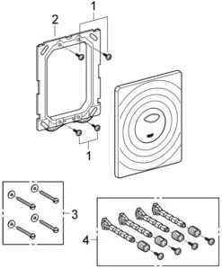 Grohe Betätigunsplatte Surf 38861000 Senkrechte/waagerechte Montage, Chrom -Heimwerkzeuge Grohe Betaetigunsplatte Surf 38861000 senkrechte waagerechte Montage chrom 2