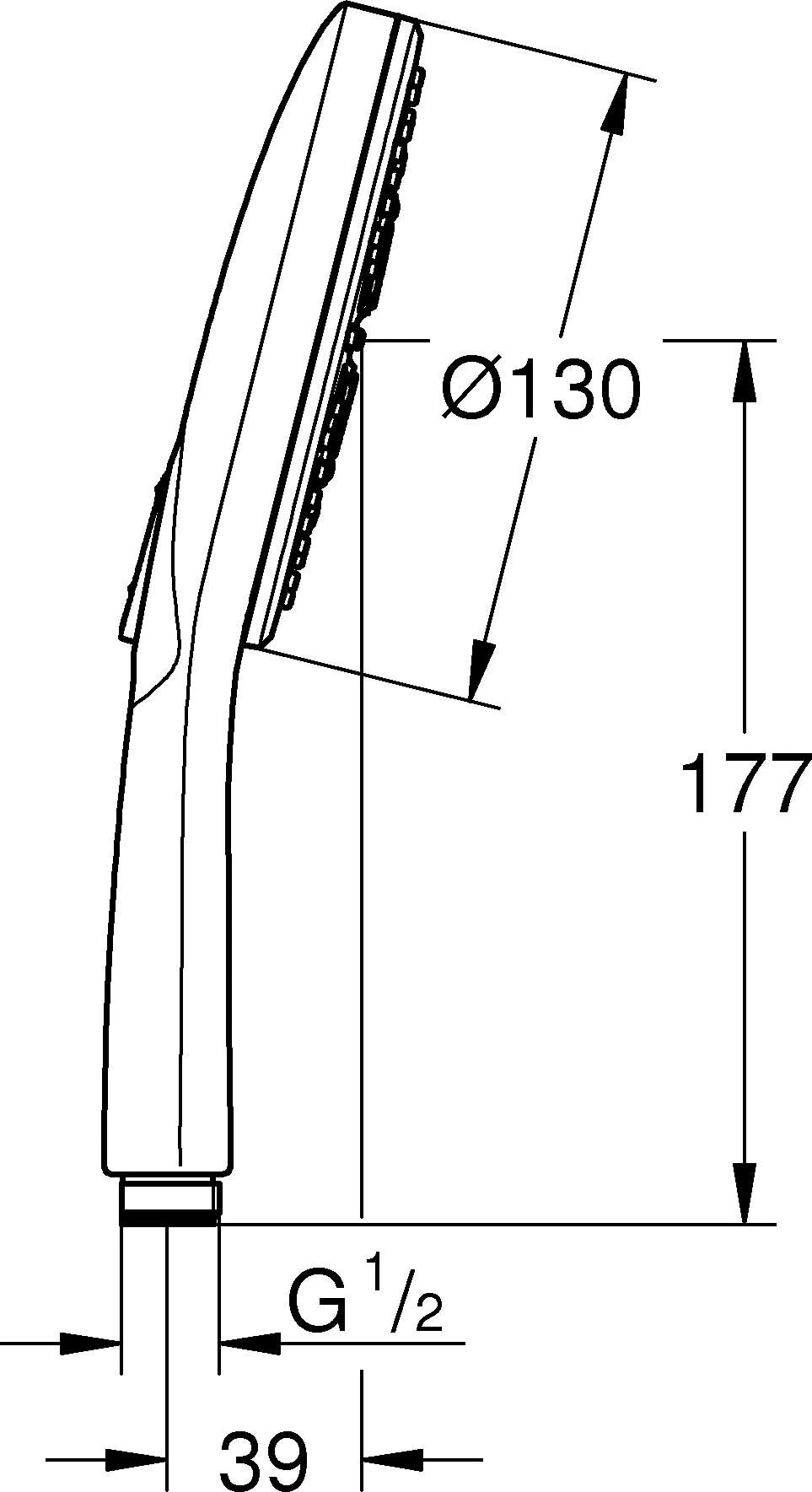 Grohe Rainshower Handbrause 26574DC0 Supersteel, 3 Strahlarten, Mit Durchflussbegrenzer 9,5 L/min 4 Grohe Rainshower Handbrause 26574DC0 Supersteel, 3 Strahlarten, Mit Durchflussbegrenzer 9,5 L/min – Bild 2