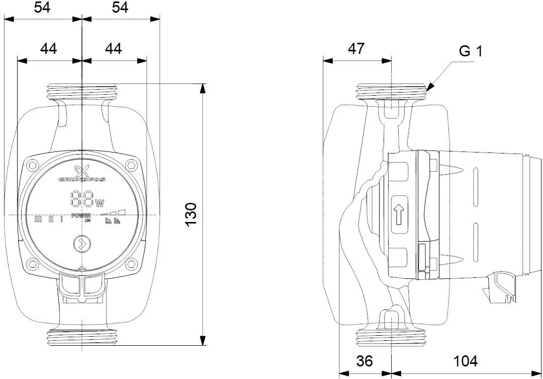 Grundfos Alpha1 Hocheffizienz-Umwälzpumpe 99236216 32-40, 180 Mm, PN 10, 230 V 4 Grundfos Alpha1 Hocheffizienz-Umwälzpumpe 99236216 32-40, 180 Mm, PN 10, 230 V – Bild 2