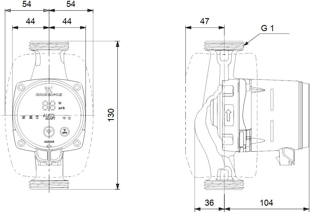 Grundfos Alpha3 32-40 180 Hocheffzienz Umwälzpumpe 99371943, 180mm, 230 V, 50 Hz 4 Grundfos Alpha3 32-40 180 Hocheffzienz Umwälzpumpe 99371943, 180mm, 230 V, 50 Hz – Bild 2