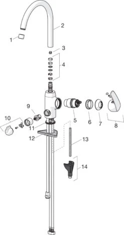Hansa Hansapinto Küchenarmatur 45142283 Mit Mechanischen Geräteabsperrventil, Ausladung 213 Mm, Chrom -Heimwerkzeuge Hansa Hansapinto Kuechenarmatur 45142283 mit mechanischen Geraeteabsperrventil Ausladung 213 mm chrom 2
